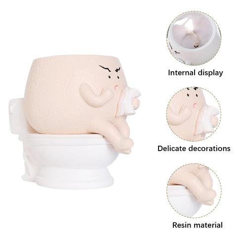 Pricetail resin face planter offers durable, long-lasting decor.