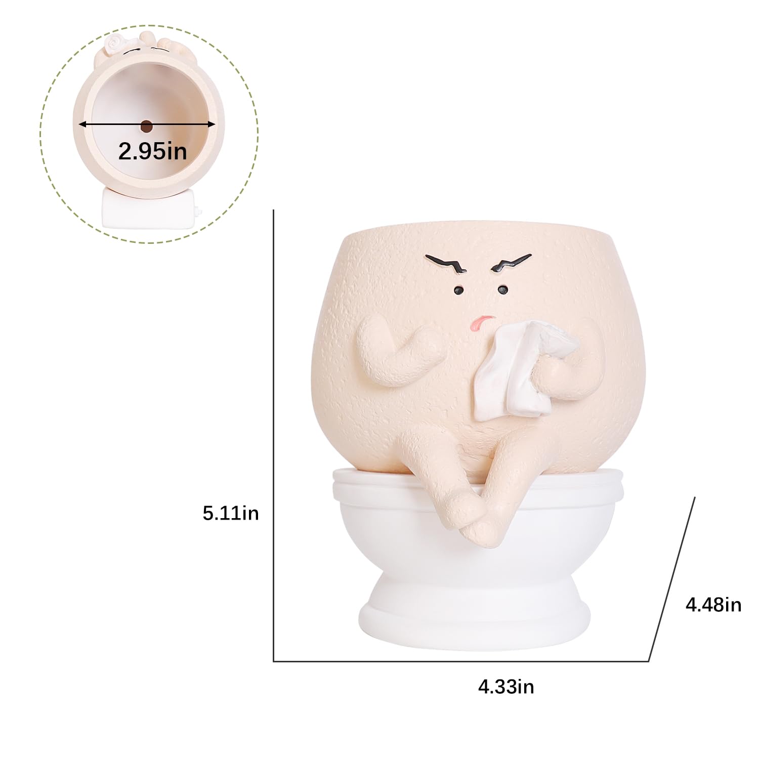 Pricetail self-watering toilet planter keeps succulents hydrated.