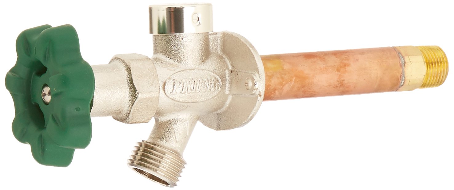 Prier P-164D04 hydrant front view with frost-free quarter-turn for outdoor use.