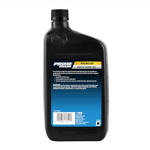 Prime Guard Bar and Chain Oil pouring action for immediate lubrication.