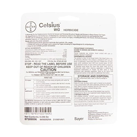 Prime Source Celsius WG weed control application shows fast-acting results on warm-season grass.