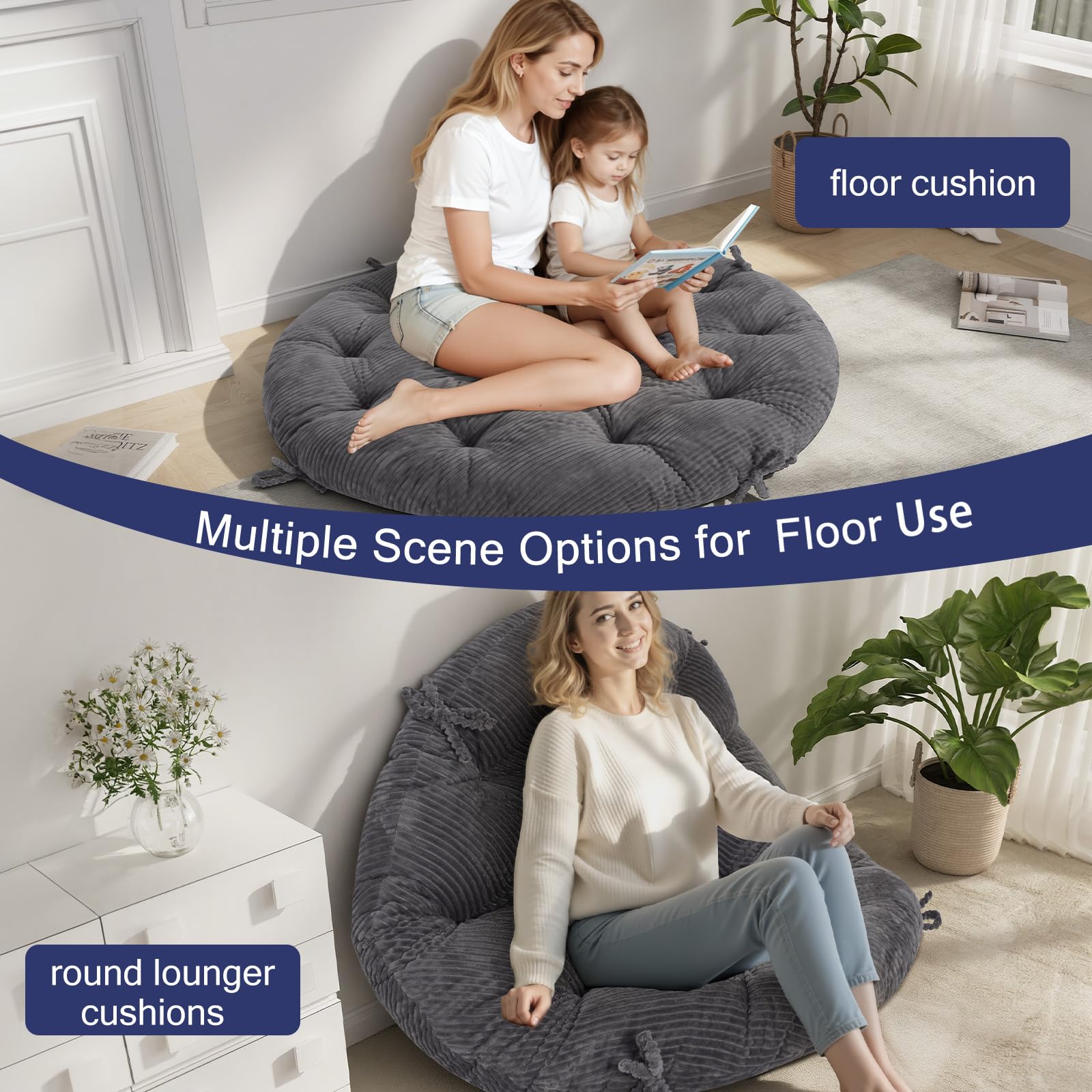 PrimePATIO papasan cushion grey outdoor setup for relaxed patio gatherings.
