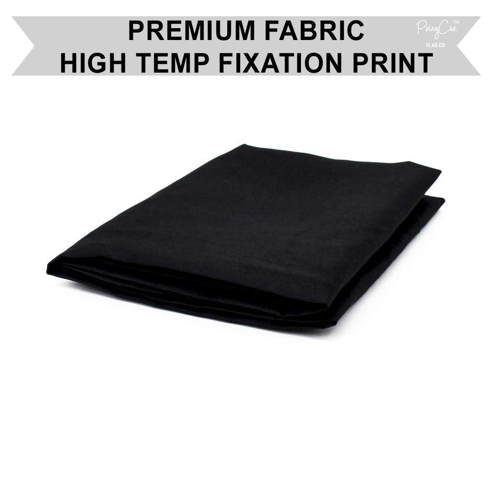 PringCor 68D polyester flag material for long-lasting outdoor use.
