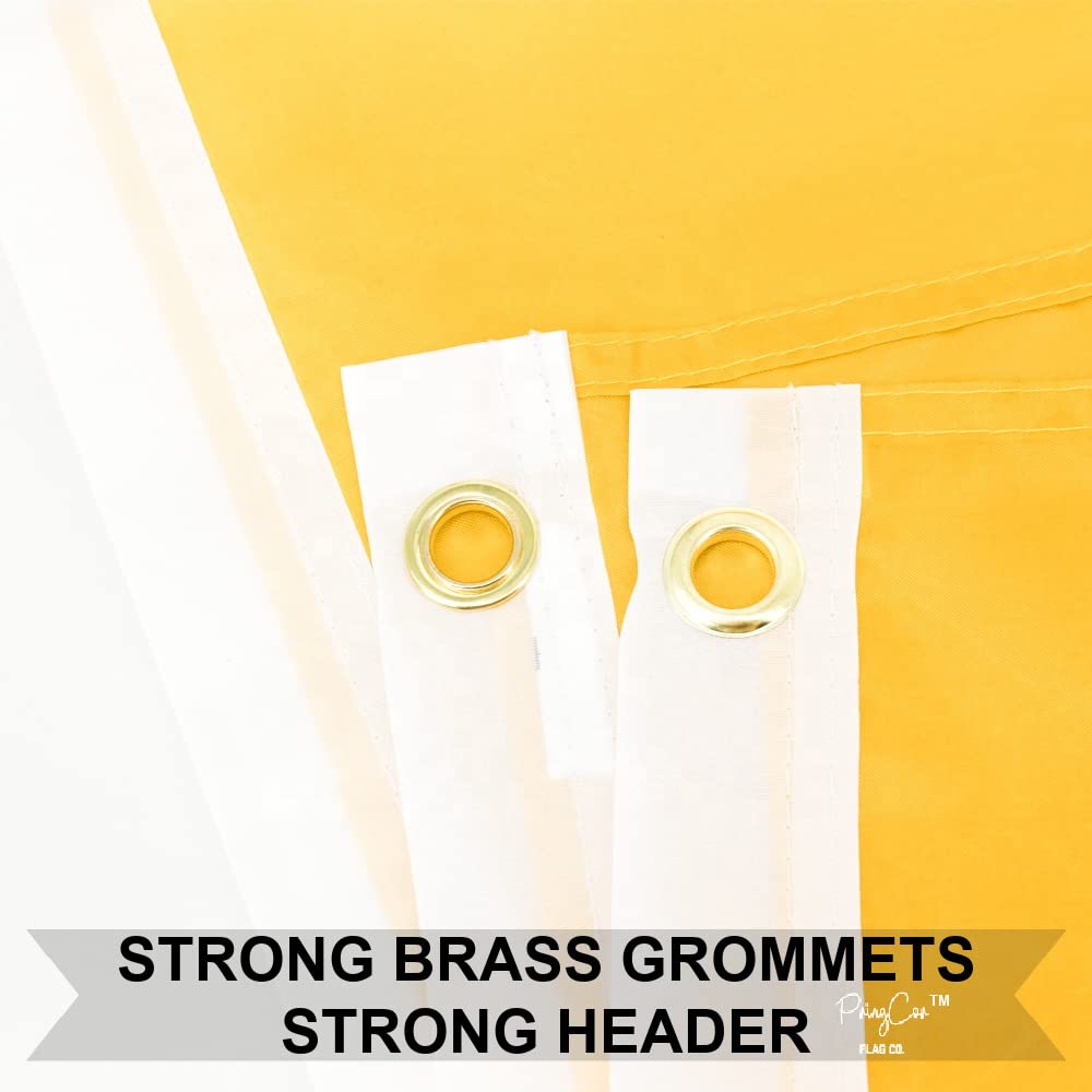 PringCor flag double-stitched fly ends for added durability during display