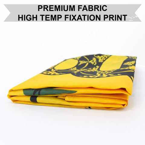 Close-up of 68D polyester on PringCor flag for durable outdoor use