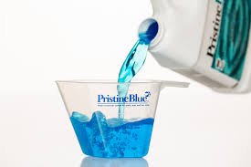 Pristine Blue pool chemical application demonstrates simple spa and pool treatment