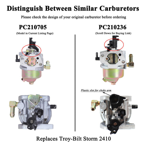 Pro Chaser 951-12705 carburetor – top choke mechanism close-up for metal auto choke designs
