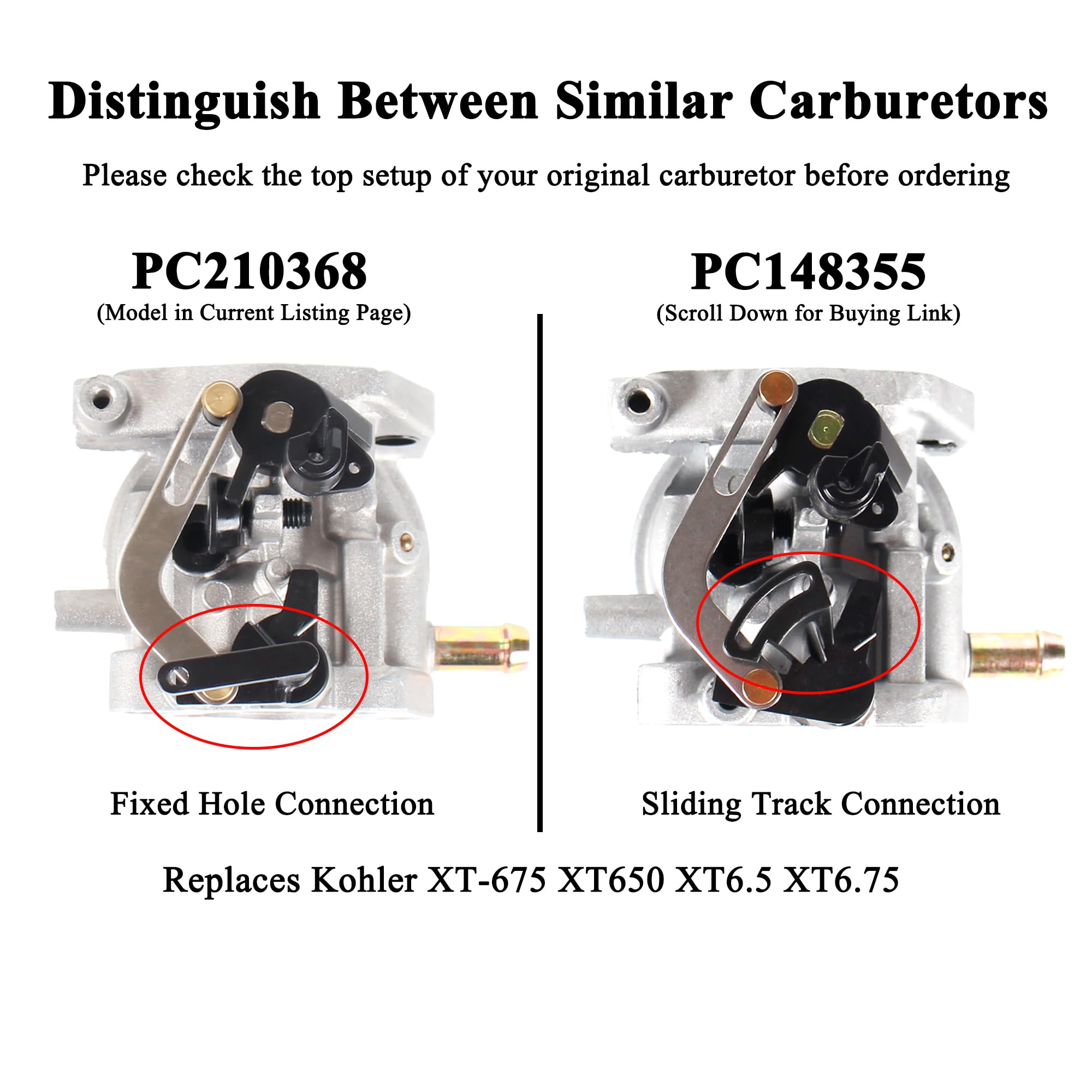 Pro Chaser carburetor components kit includes gaskets and filters for easy replacement.
