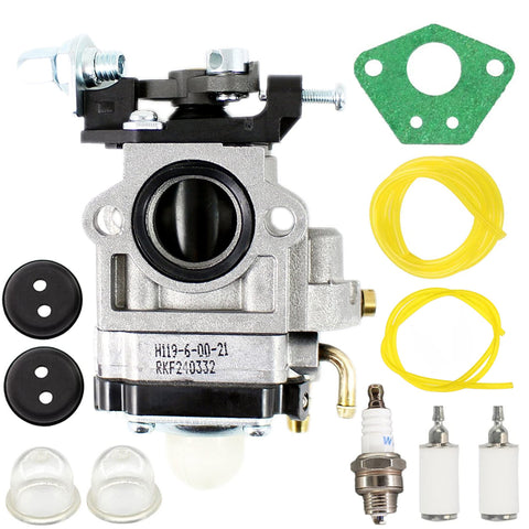 Pro Chaser T242 carburetor box shows a complete replacement kit for quick maintenance.
