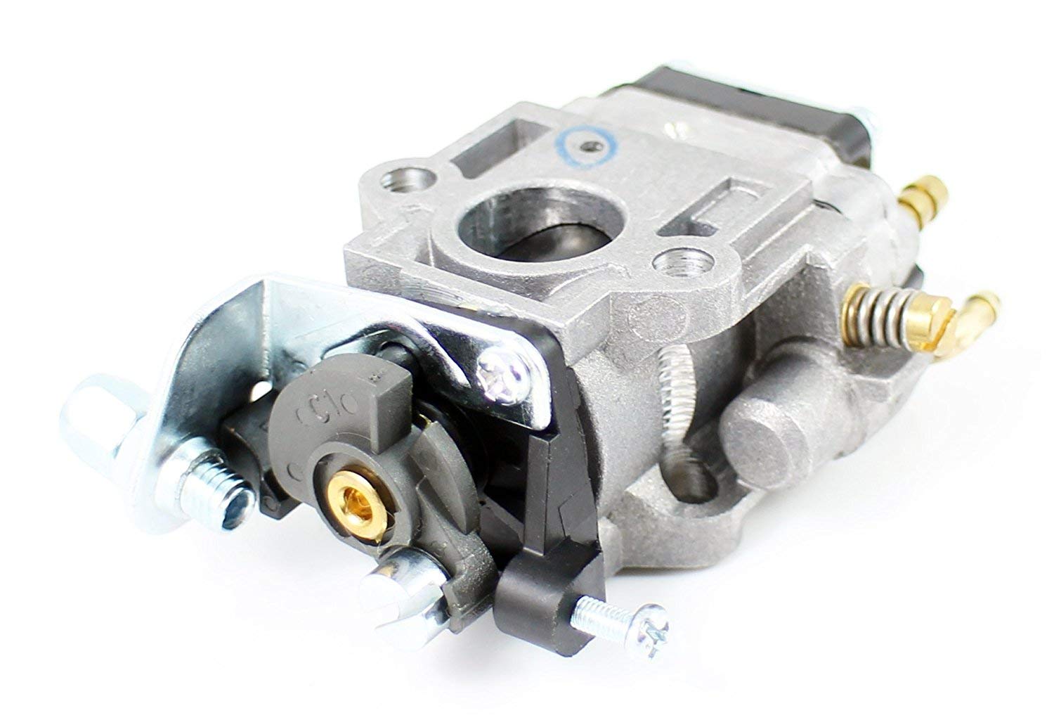 Pro Chaser T242 carburetor spark plug and fuel lines ready for installation.