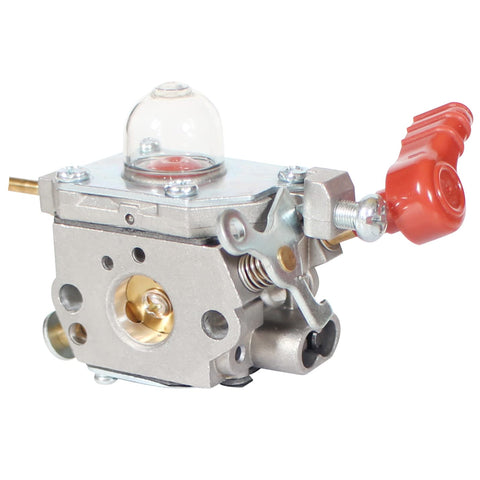 Close-up of Pro Chaser TB35EC carburetor, showing durable components for long-term performance.