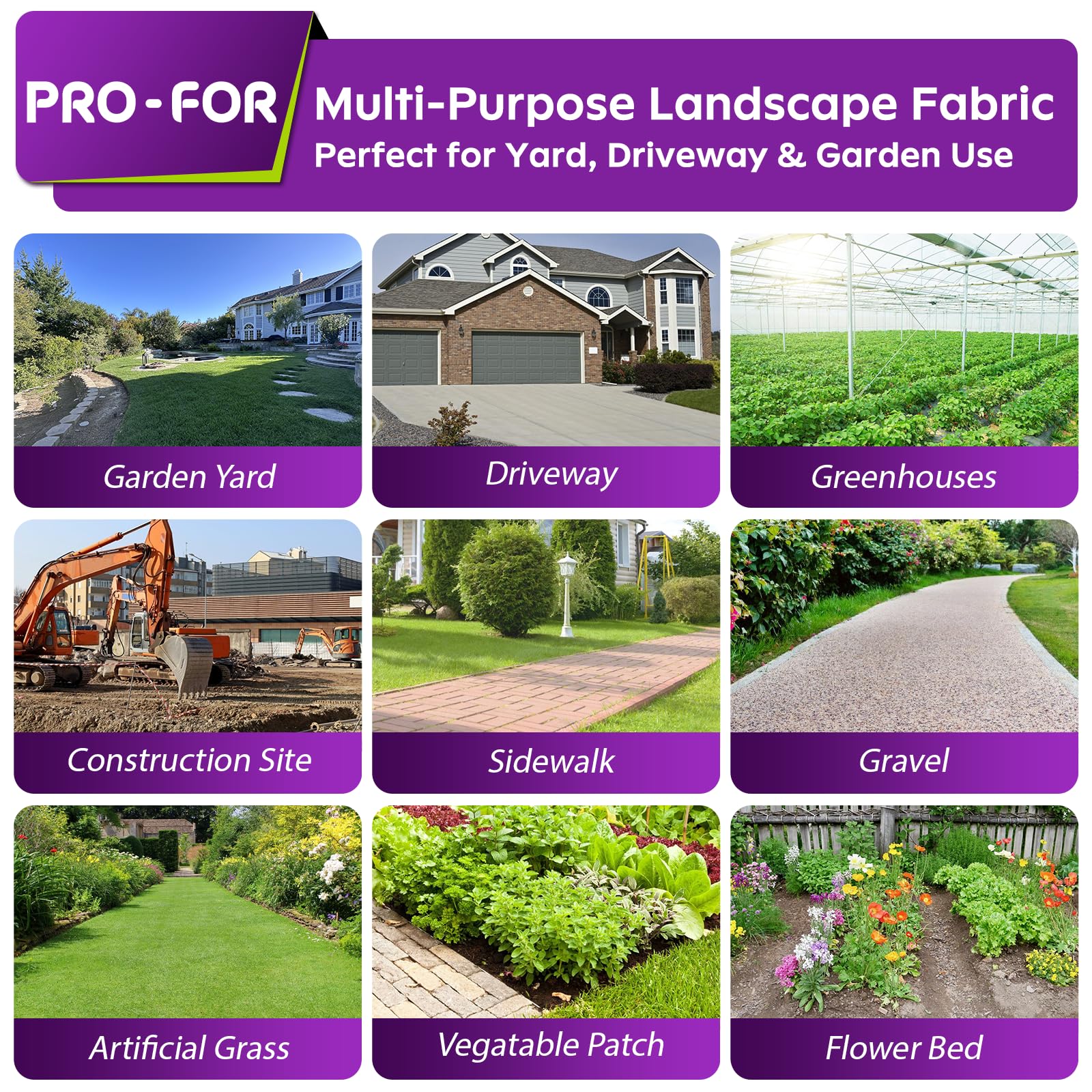 PRO-FOR landscape fabric keeps garden beds neat across seasons