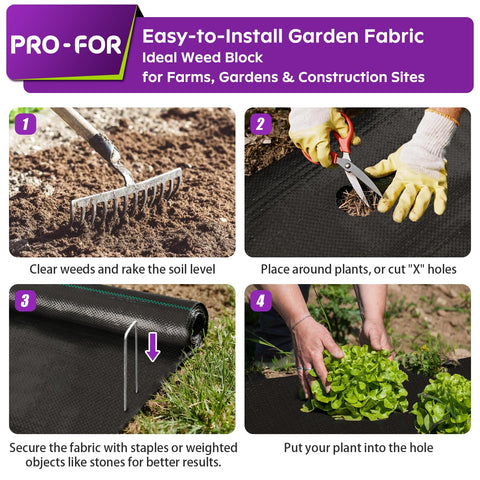 PRO-FOR barrier fabric suitable for driveways and walkways with weed control