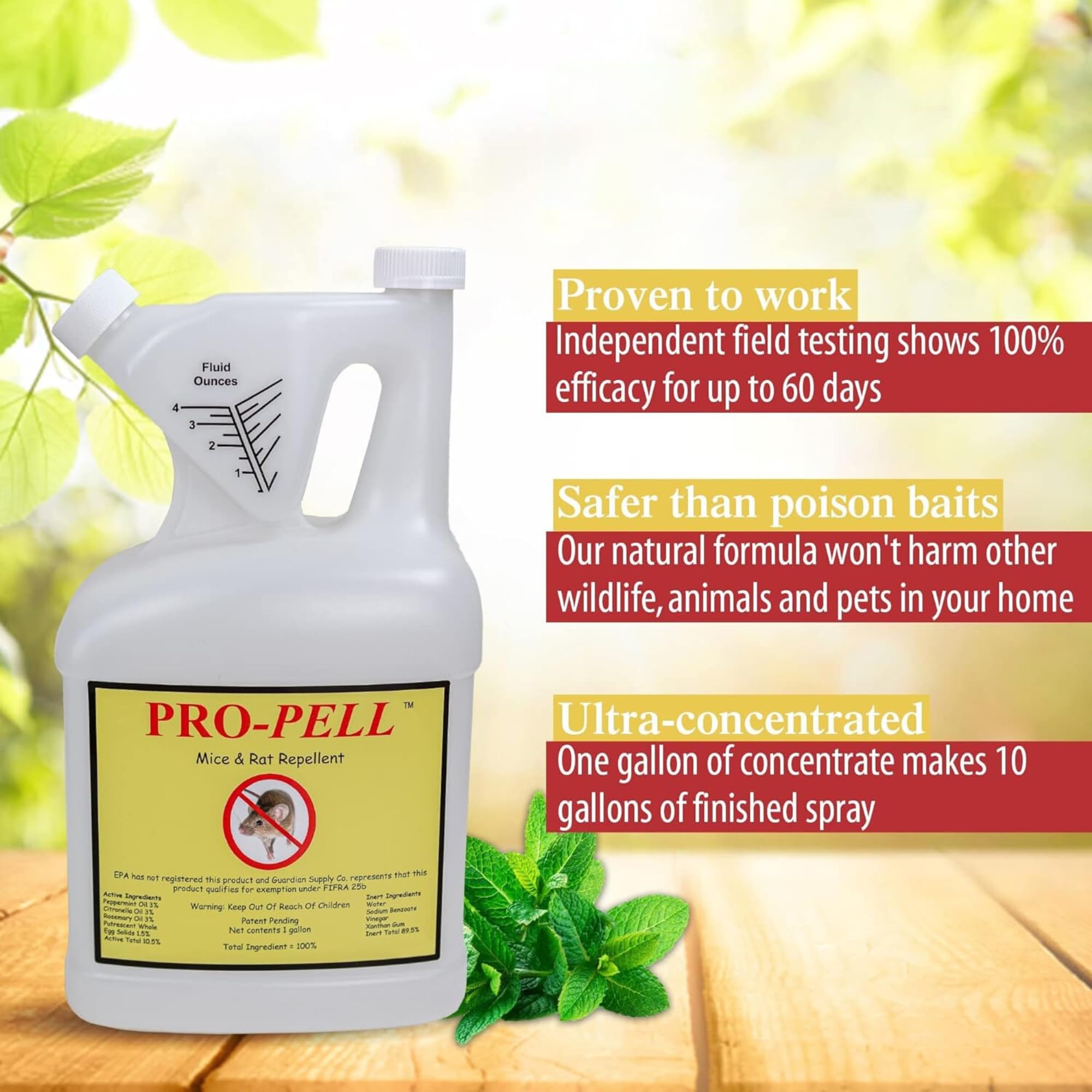 PRO-PELL essential oil blend spray demonstrates natural scent-based deterrence for indoor spaces.