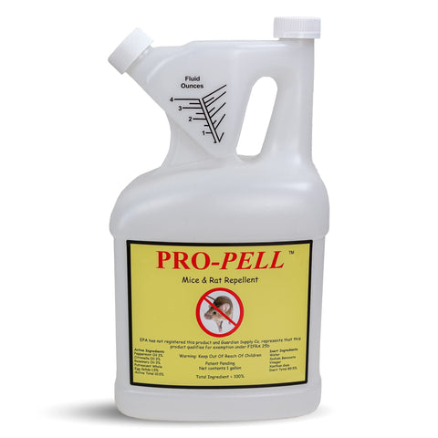 PRO-PELL One Gallon Jug rodent-repellent bottle blocks intruders around stored foods.