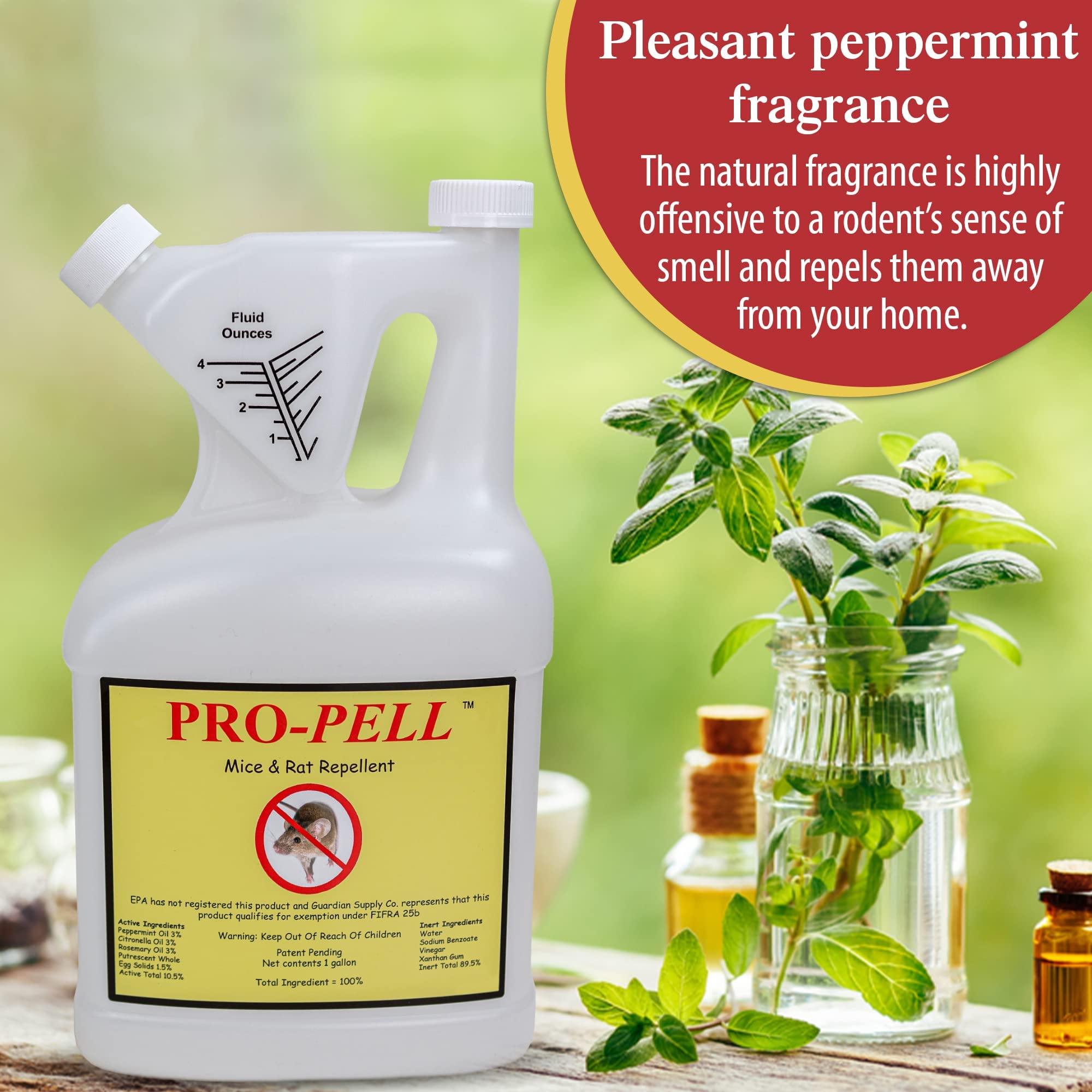PRO-PELL perimeter coverage application image conveys extended protection around home and storage areas.