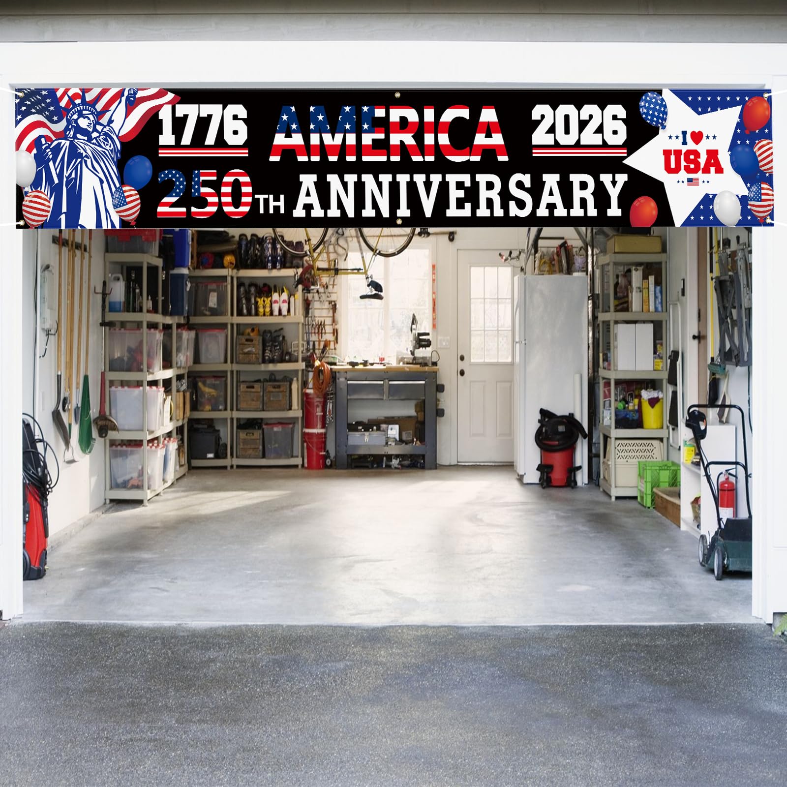 Celebration banner for 1776-2026 by Probsin with bold patriotic design.
