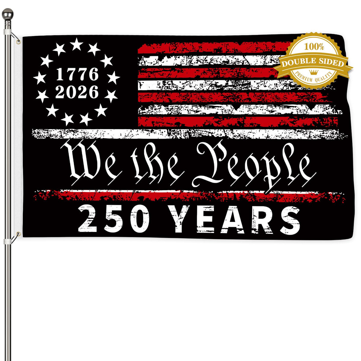 Probsin 250 Anniversary flag double-sided 3x5 ft for bold display.