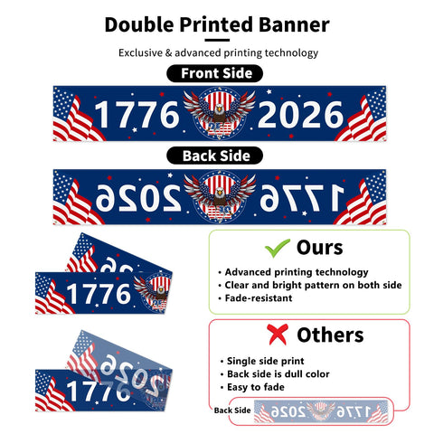 Probsin 250th Anniversary Banner grommets highlight secure outdoor mounting for any space