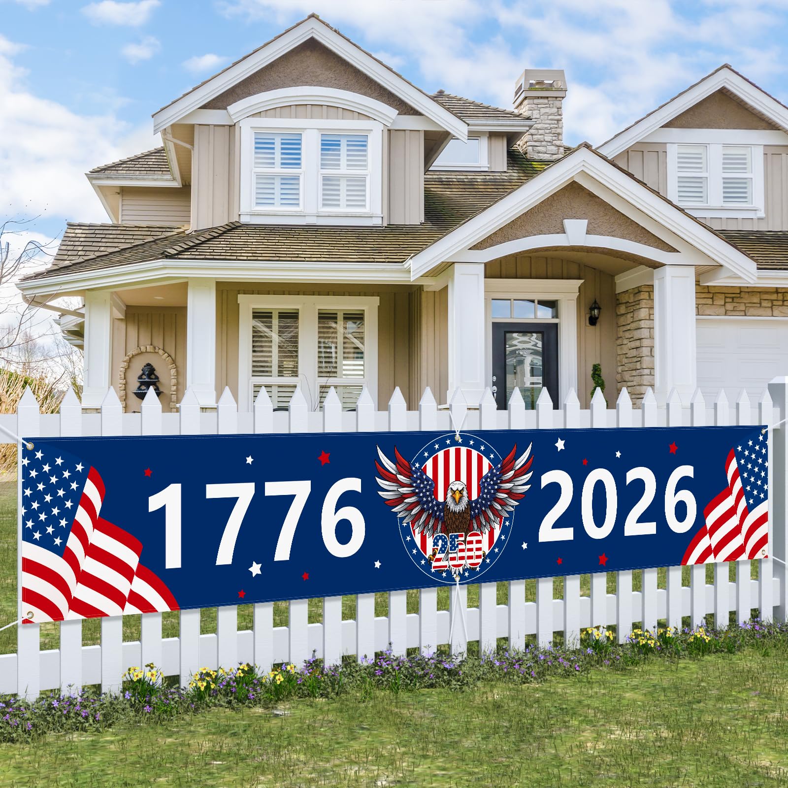 Probsin 250th Anniversary Banner hero shows bold patriotic design for outdoor celebrations