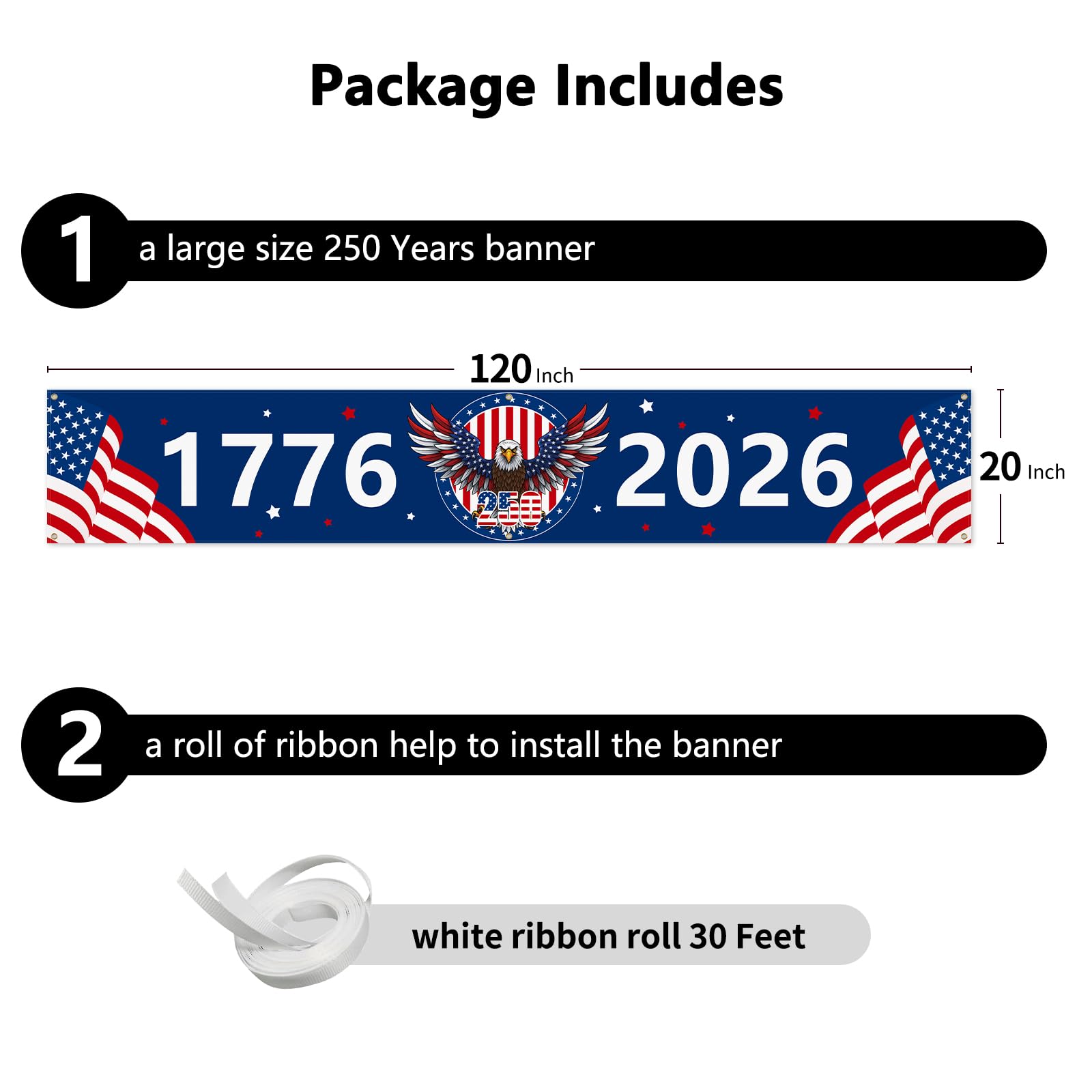 Probsin 250th Anniversary Banner outdoor use with waterproof fabric resists rain