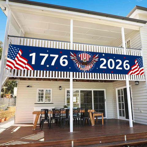 Probsin 250th Anniversary Banner porch decor enhances entryway and balcony spaces