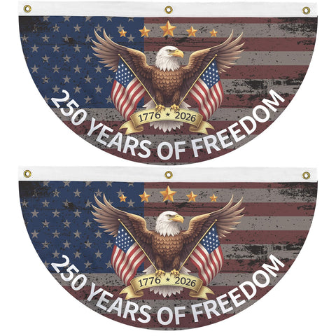 Probsin 250th anniversary fan bunting two-piece set for a large outdoor backdrop