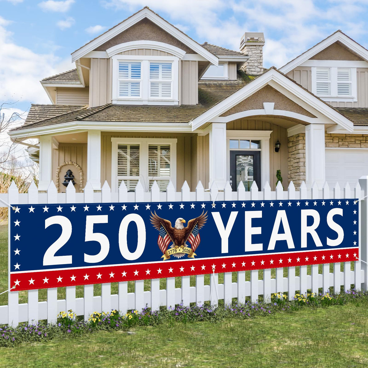 Probsin 250th banner outdoor display for patriotic celebrations