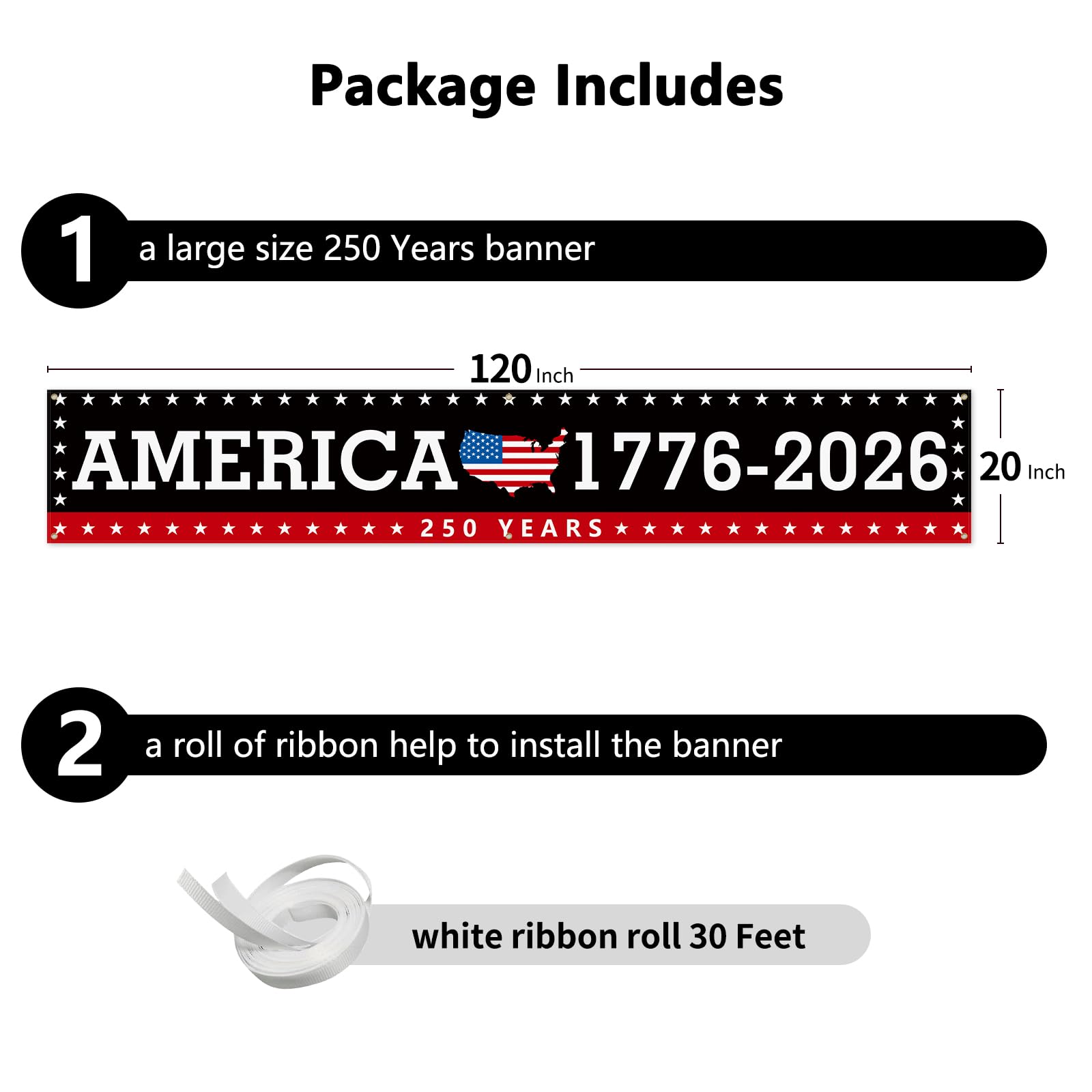 Probsin banner featuring six brass grommets for secure hanging.