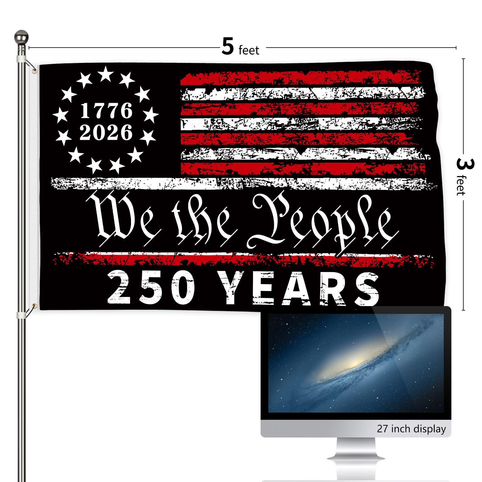Photo backdrop option using the Probsin flag creates welcoming ambiance.