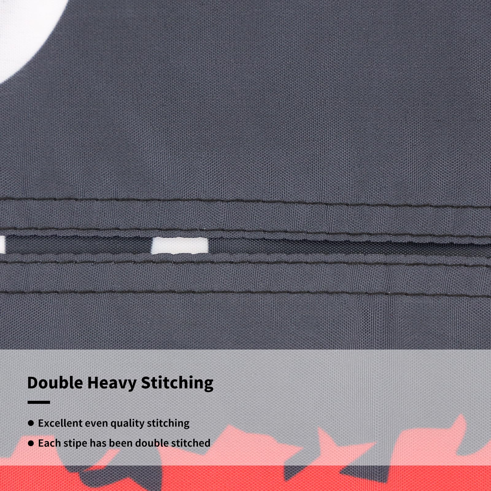 Probsin double-stitched flag edge for durable everyday display.
