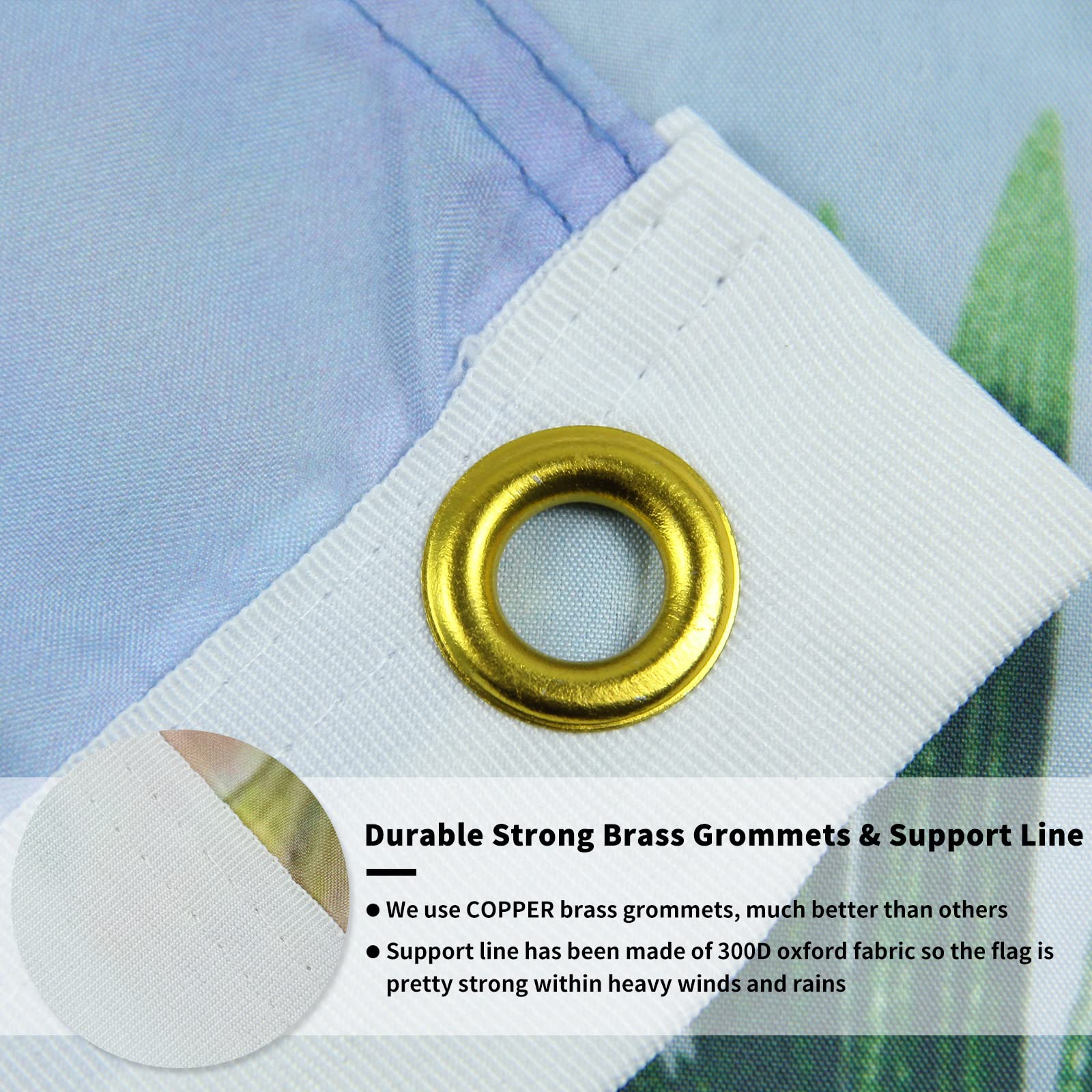 Probsin flag with brass grommets for easy hanging