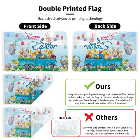 Probsin Easter flag double printed banner stays vibrant in sunlight for repeated holidays