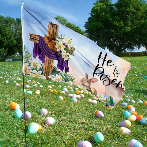 Probsin backdrop flag creates a photo friendly Easter setup