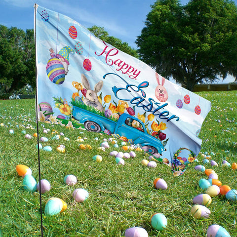 Probsin Easter flag versatile decor for porch garden and living spaces