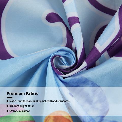 Vibrant colors of Probsin flags brighten indoor and outdoor Easter setups