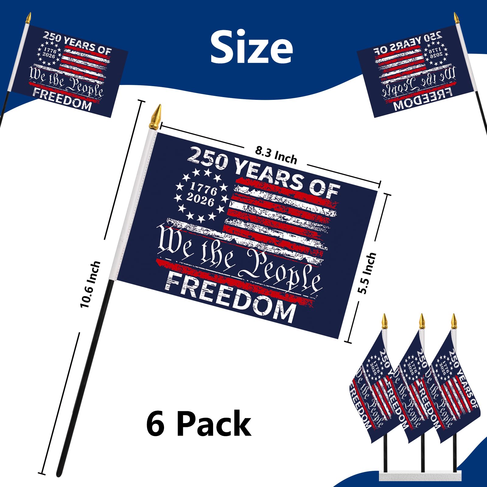 Probsin flag fabric is fade-resistant for outdoor use.