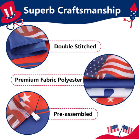 Probsin banner with hanging strap preassembled for easy setup