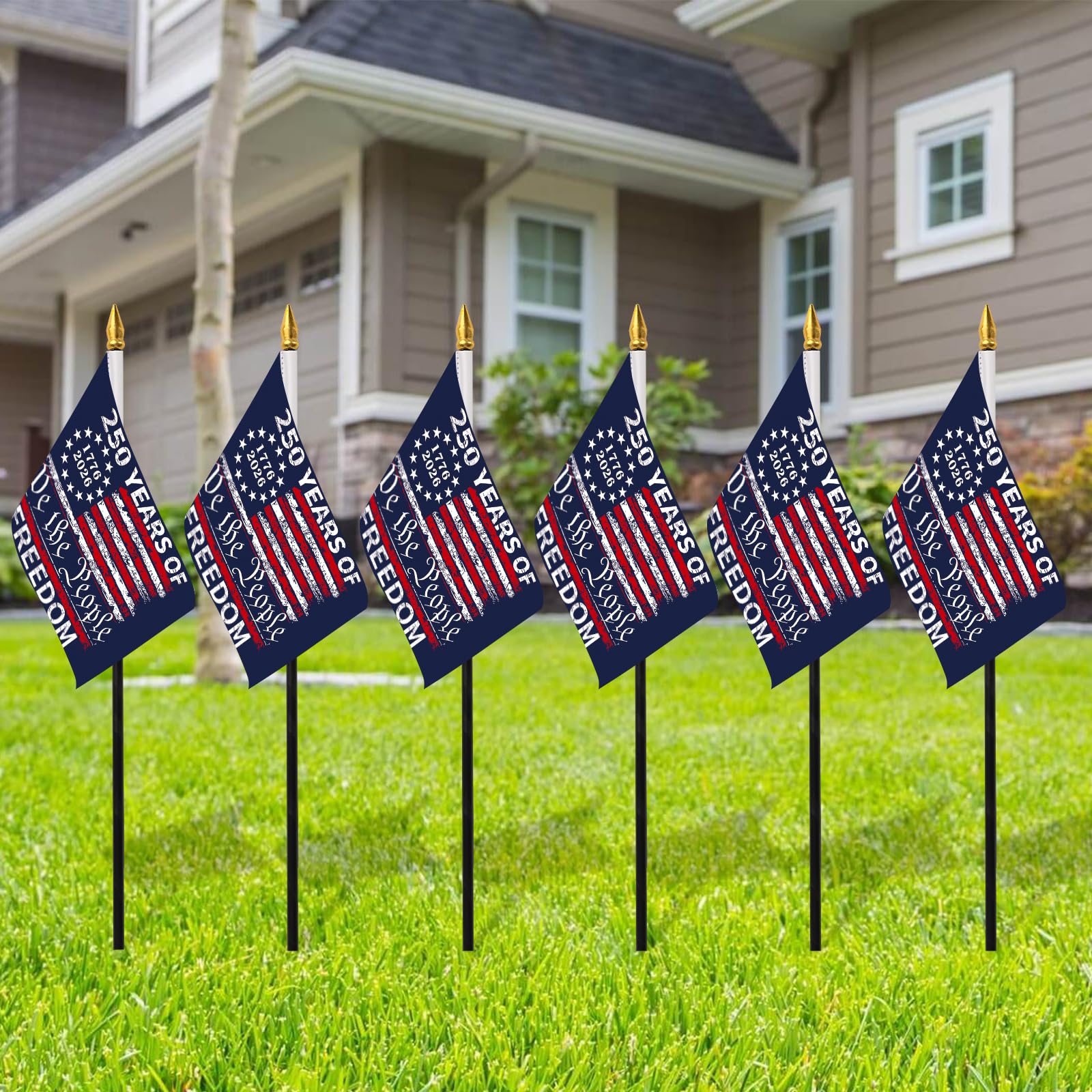 Probsin flags decorate a porch or room for a patriotic touch.