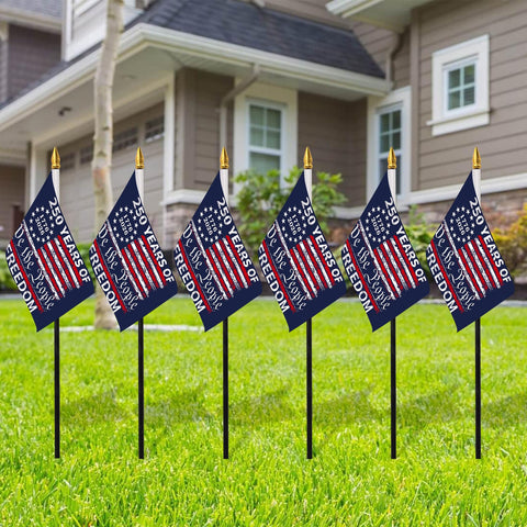 Probsin flags decorate a porch or room for a patriotic touch.