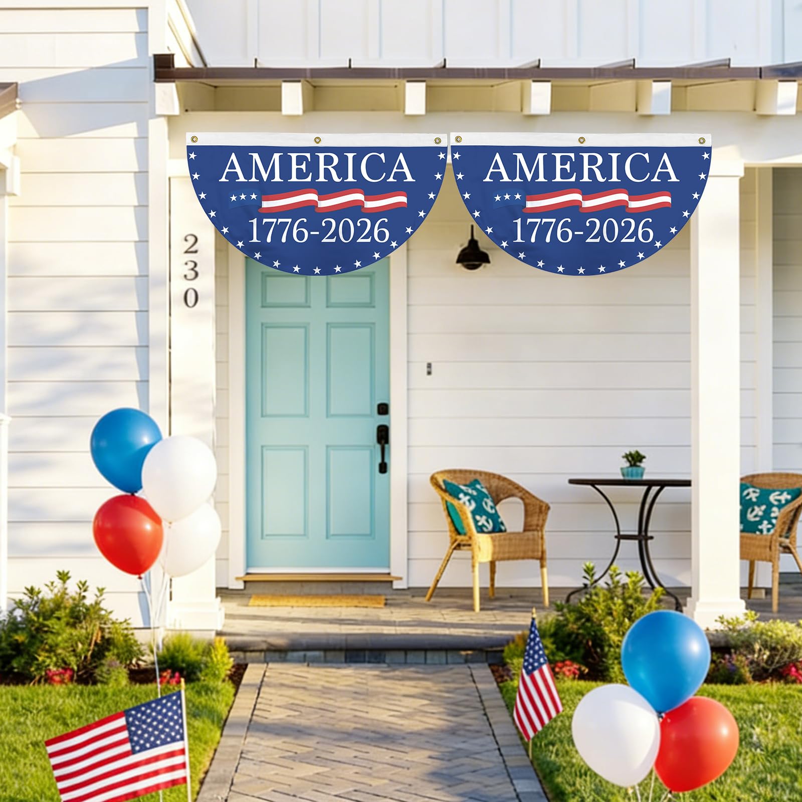 Probsin indoor-outdoor wall decor suitable for anniversaries and patriotic celebrations