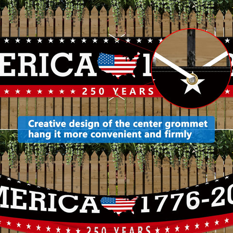 Probsin patriotic banner suitable for outdoor or indoor events.