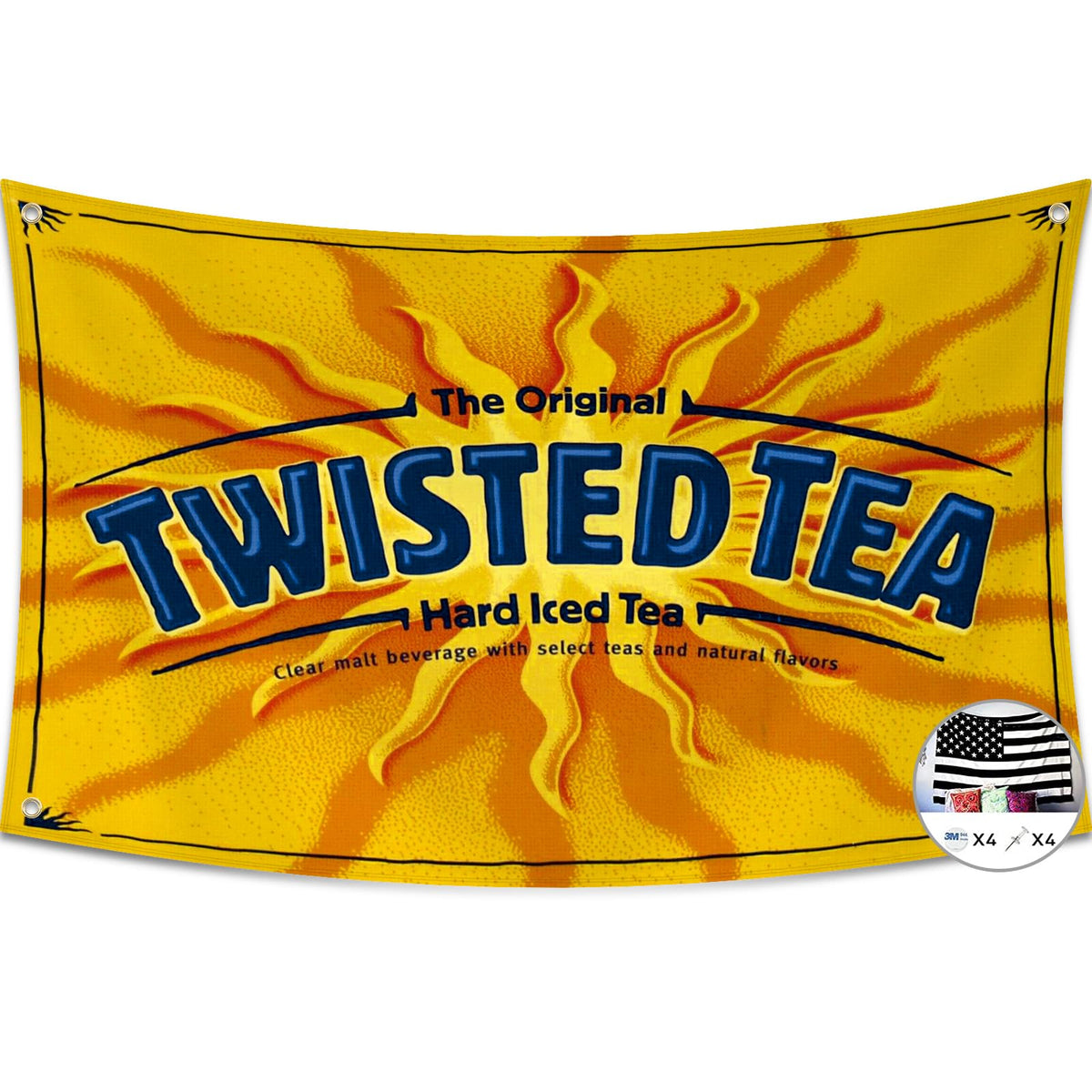Probsin Twisted Tea flag front view with vivid colors and durable fabric
