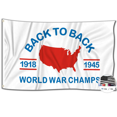 Probsin World War Champs flag back-to-back banner 3x5 ft for dorms and events