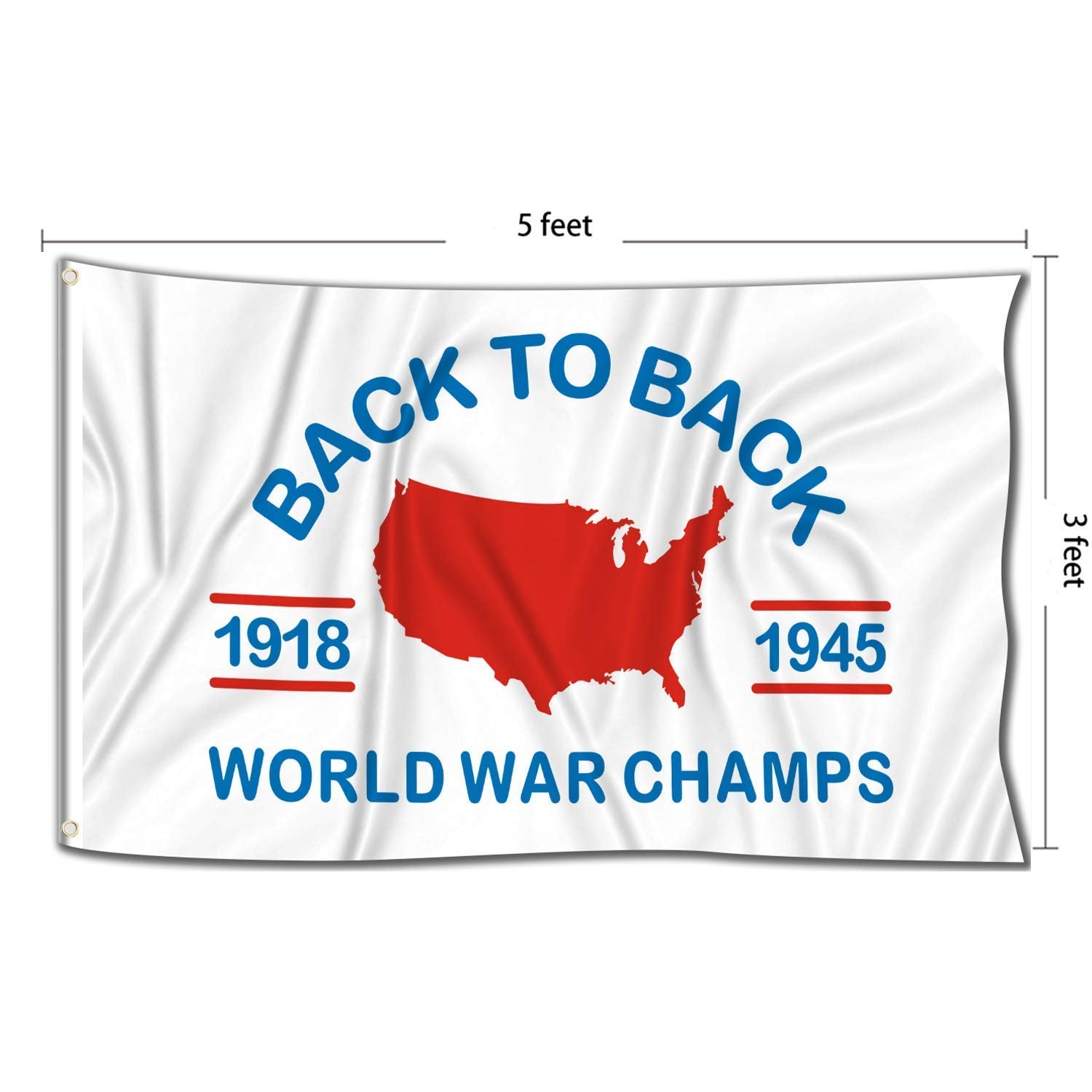 Probsin World War Champs flag is lightweight and waterproof for versatile display during events