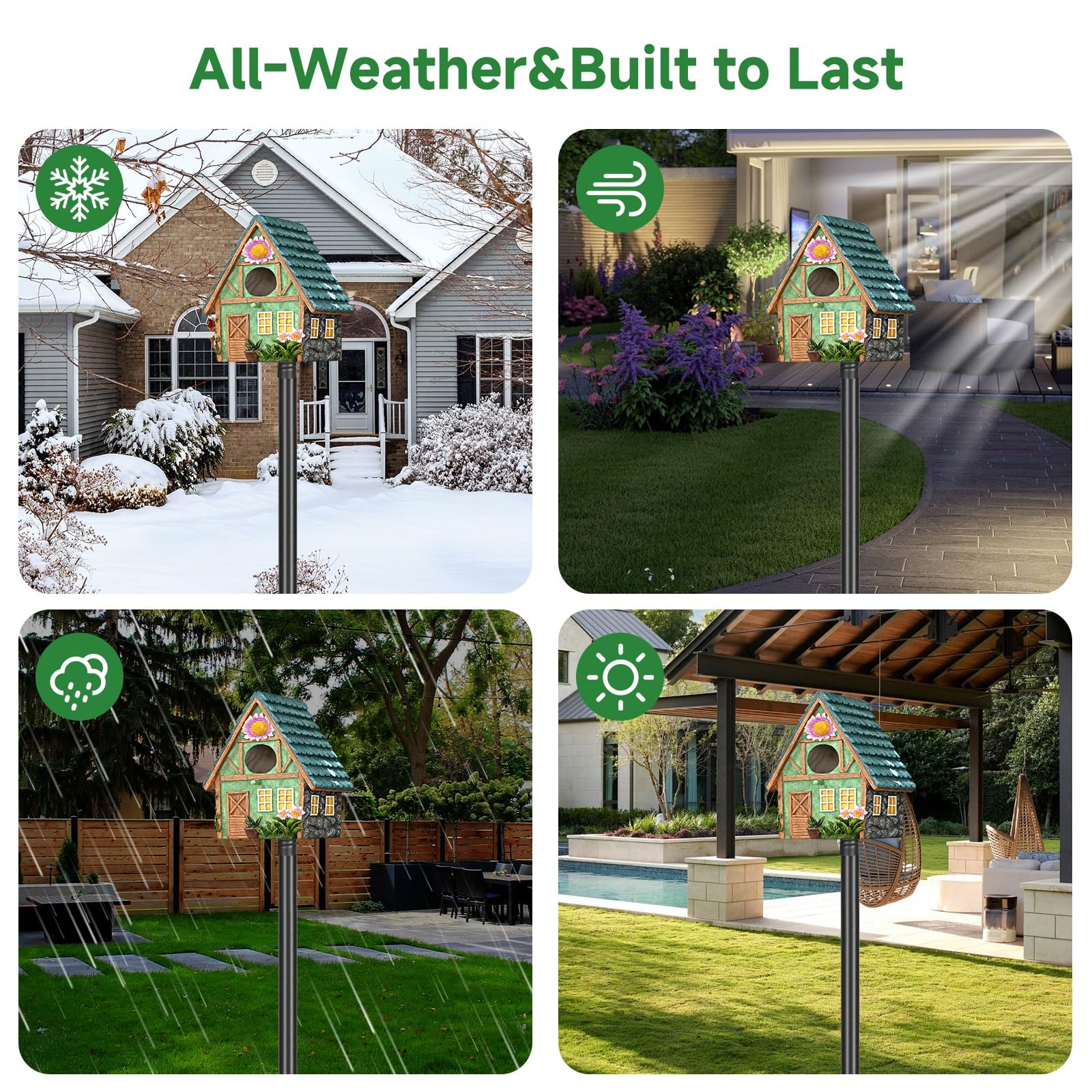 PROERR all-weather stand suits backyards, balconies, and light forests.