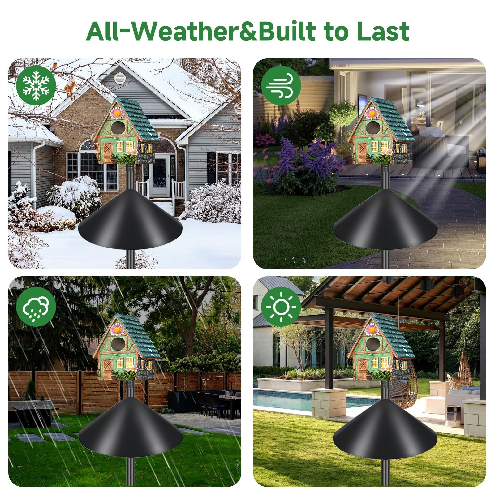 PROERR All weather outdoor stand ideal for backyards balconies and forests