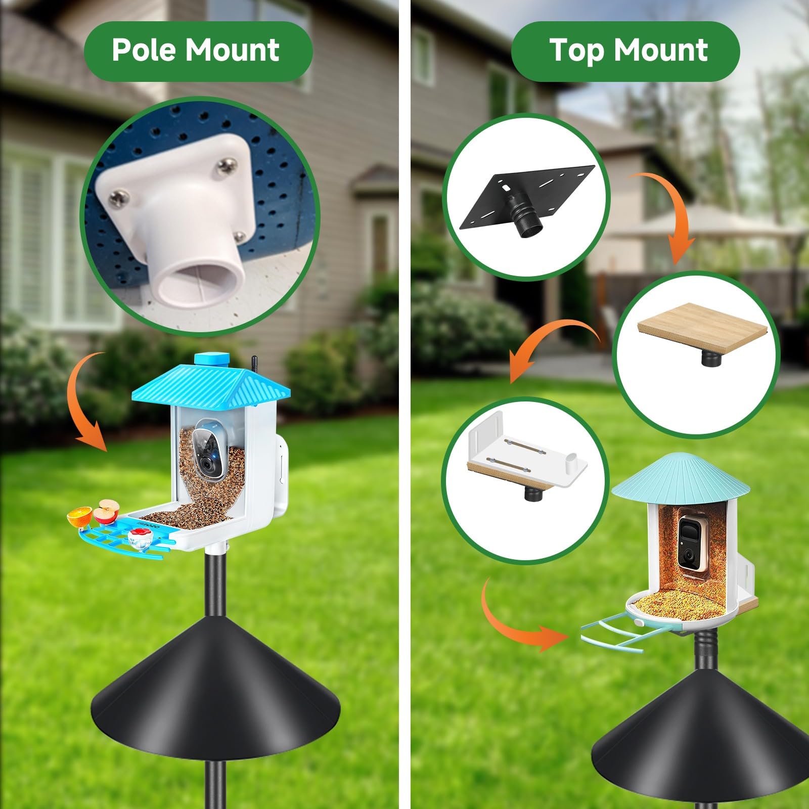 PROERR multi-mount options for flexible positioning in your garden