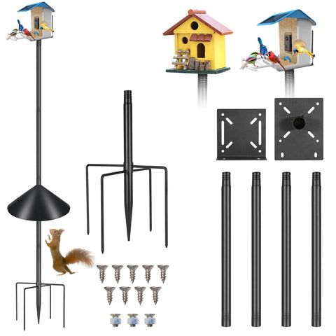 PROERR smart bird feeder pole 79in height for easy garden feeding setup