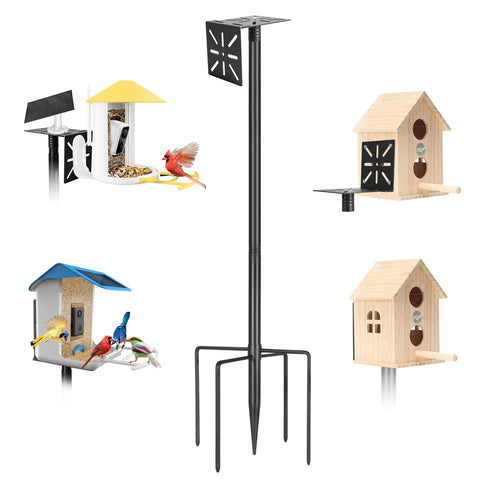 PROERR Smart Bird Feeder Pole assembly enables quick, wobble-free setup in any yard.